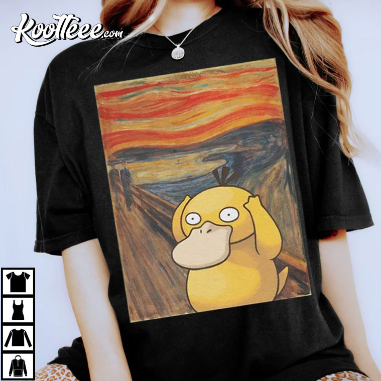 Screaming Psyduck Pokemon Funny Meme T-Shirt