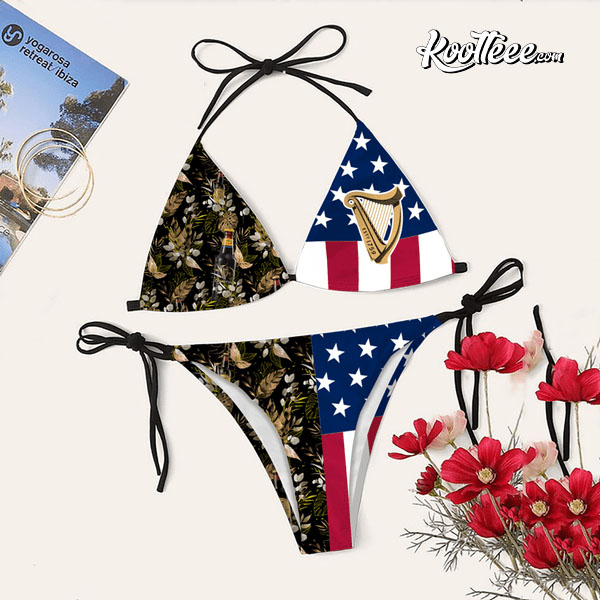 American Flag Guinness Bikini Set Swimsuit Beach