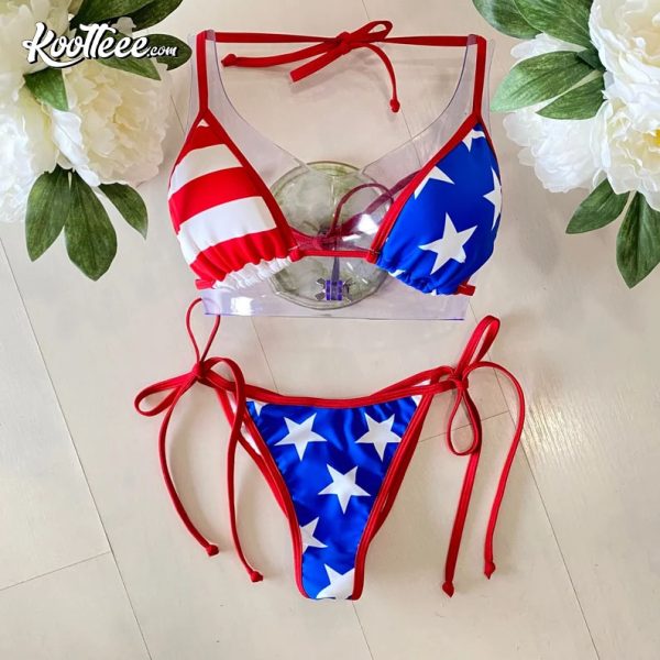 USA Flag String Bikini