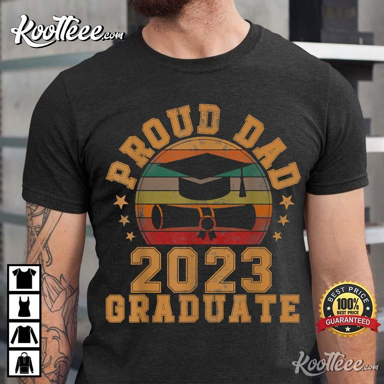 Proud Dad Of 2023 Graduation Gift T-Shirt