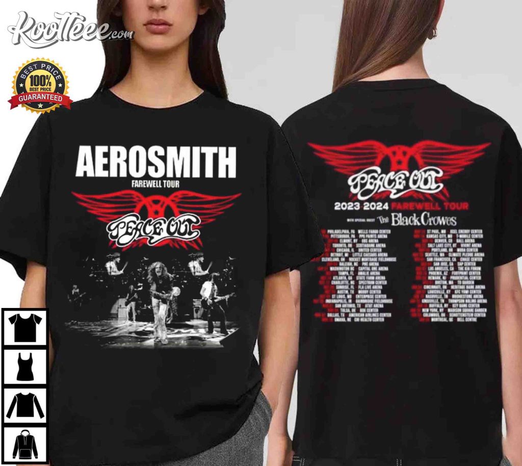 Original Aerosmith Farewell Tour 2023 Peace Out T-shirt,Sweater