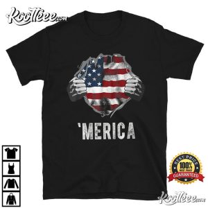 American Flag Superhero 4th July T Shirt 4