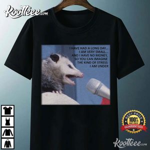 Possum Microphone Interview Long Day No Money T Shirt 3