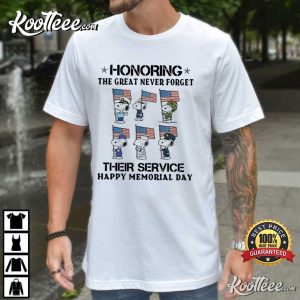 Snoopy Honoring The Great Never Forget Memorial Day T Shirt 1