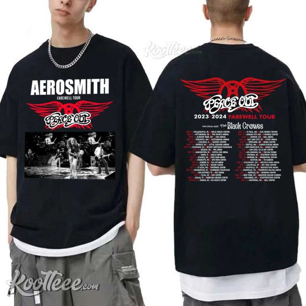 Aerosmith 2023 2024 Tour Peace Out Farewell T-Shirt