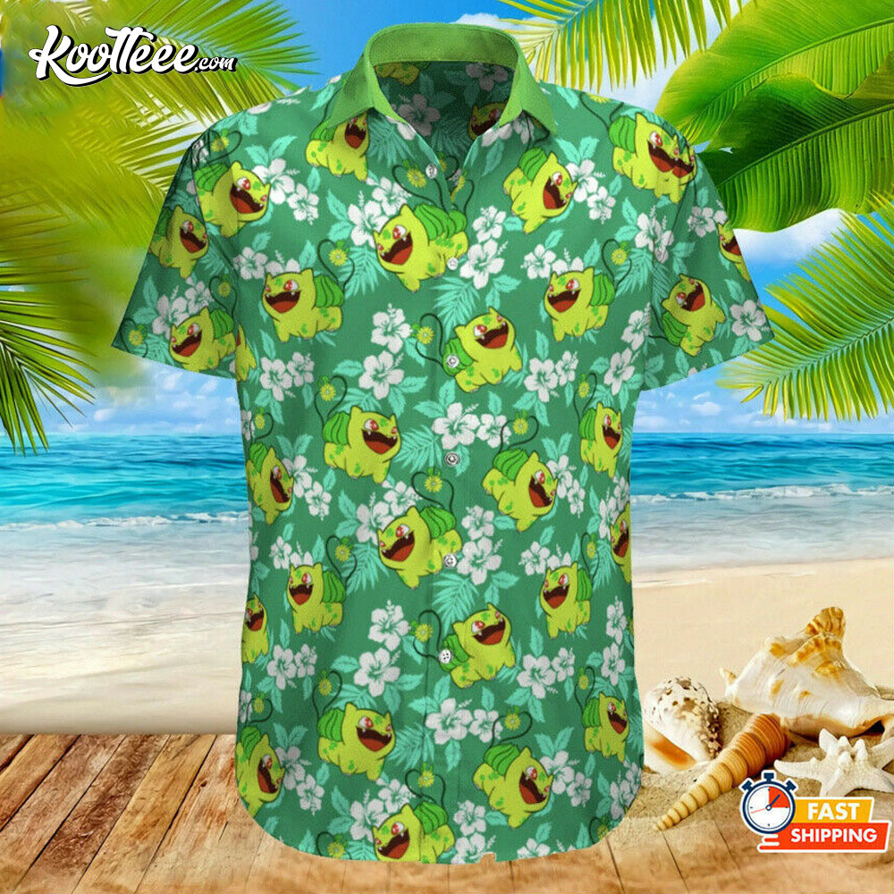 Bulbasaur Pokemon Tropical Beach Hawaiian Shirt