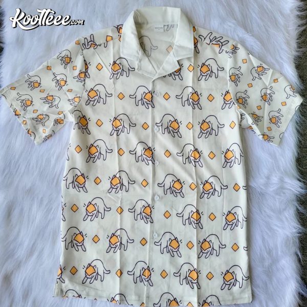 Cheesecat Button Up Hawaiian Shirt