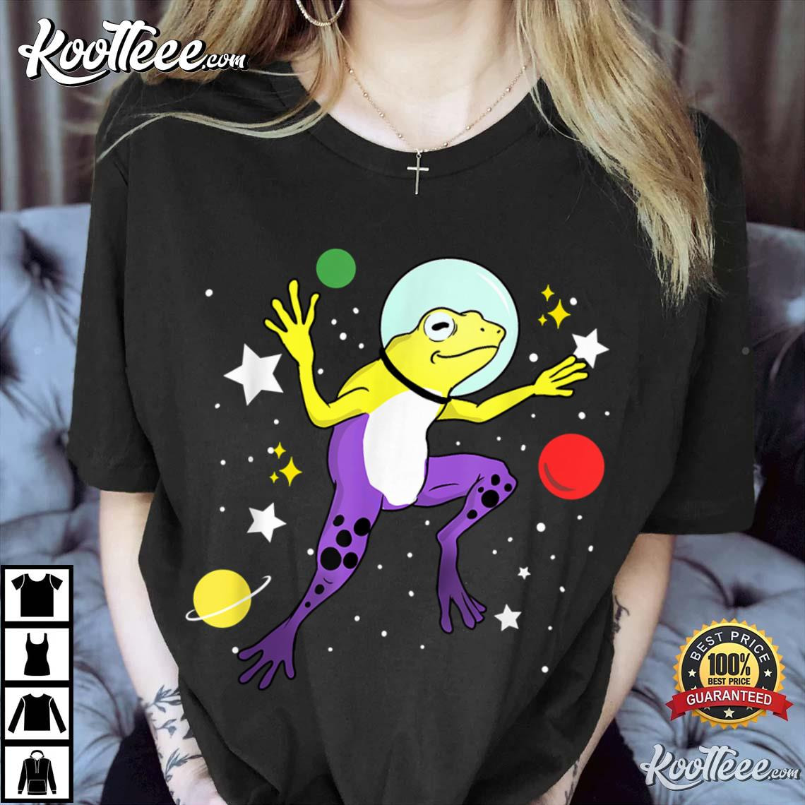 Nonbinary Frog In Space Nonbinary Pride T-Shirt