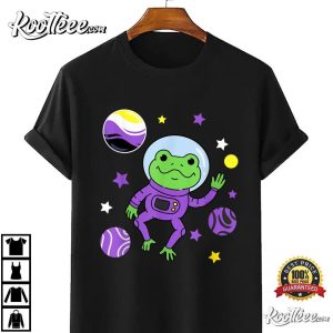 Nonbinary Pride Frog In Space Nonbinary T Shirt 1