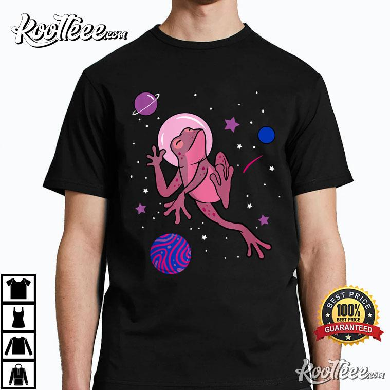 Bisexual Pride Frog In Space LGBTQ T-Shirt