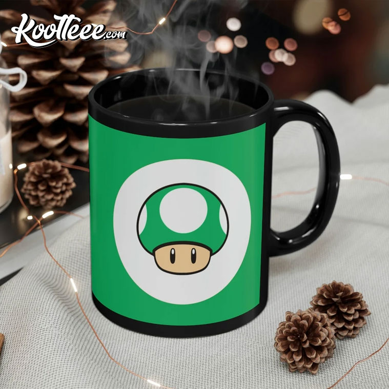 Super Mario Cute Up Green Mushroom Mug