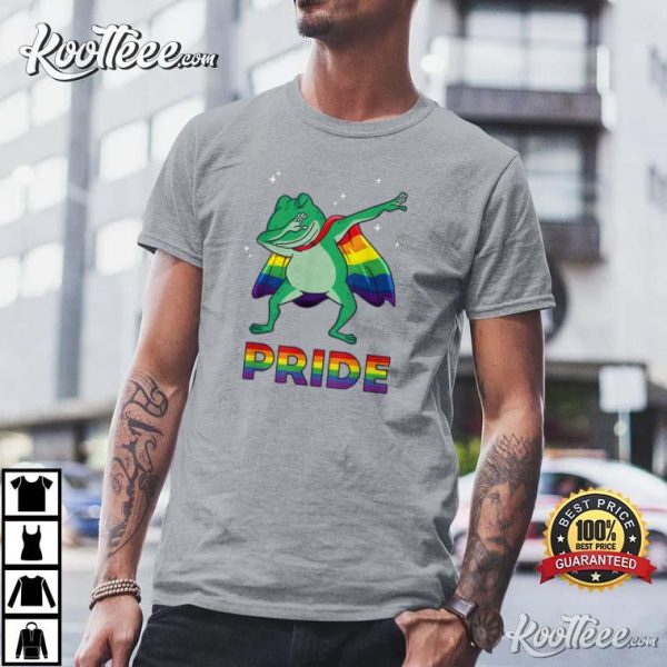 Frog LGBTQ Pride Rainbow Flag T-Shirt