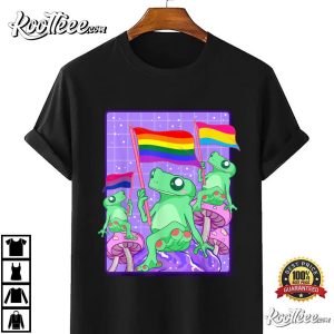 LGBTQ Frog Ally Pride Pansexual Bisexual Flag Cute T Shirt 2
