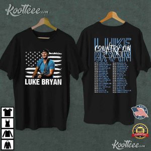 Luke Bryan US Flag Country On Tour 2023 T Shirt 2