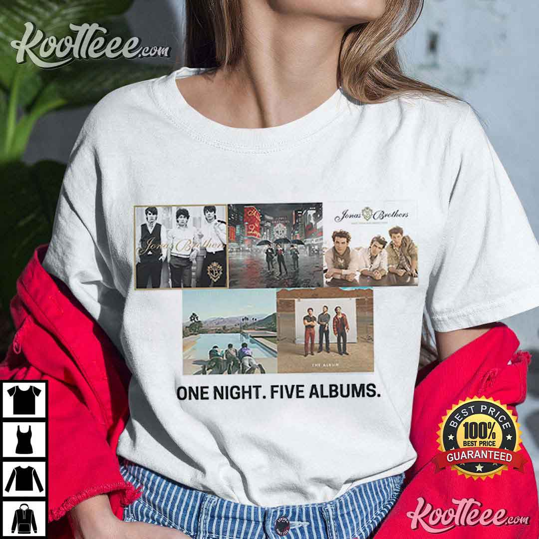 Jonas Brothers One Night Five Albums T-Shirt