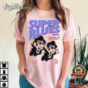 Super Mario Bros The Blues Brothers T Shirt 1