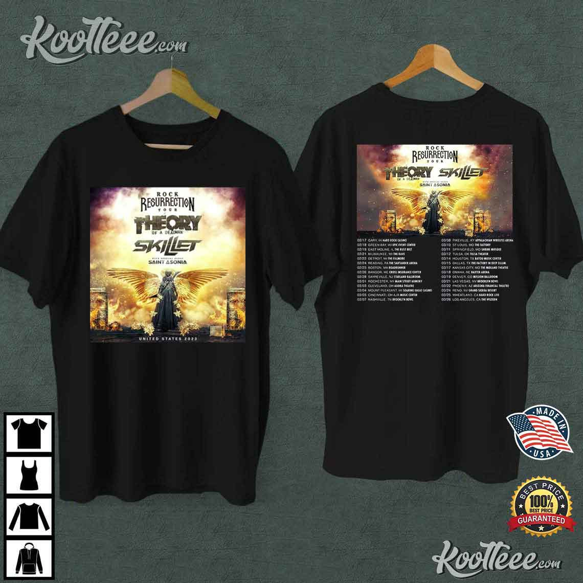 Theory Of A Deadman Rock Reurection Tour 2023 T-Shirt