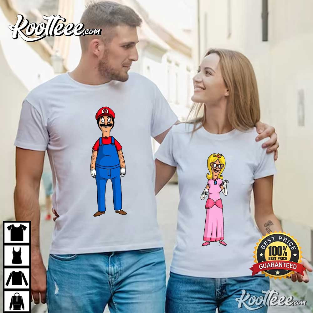 Bobs Burgers Super Mario Parody Couple T-Shirt