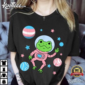 Trans Pride Frog In Space Transgender T Shirt 1