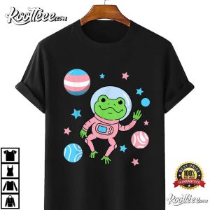 Trans Pride Frog In Space Transgender T Shirt 2