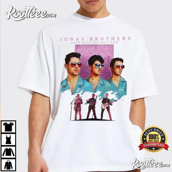 Jonas Brothers Vintage Happiness Begins Tour 2023 T-Shirt