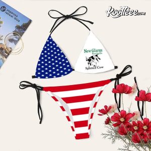 American Flag New Glarus Beer Bikini Set Swimsuit