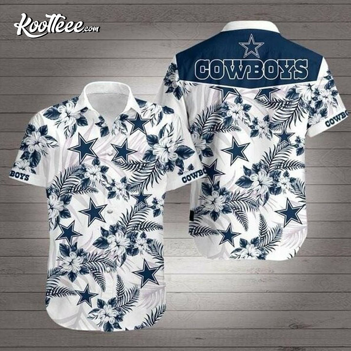 Dallas Cowboys Tropical Leave Star Pattern Hawaiian Shirt