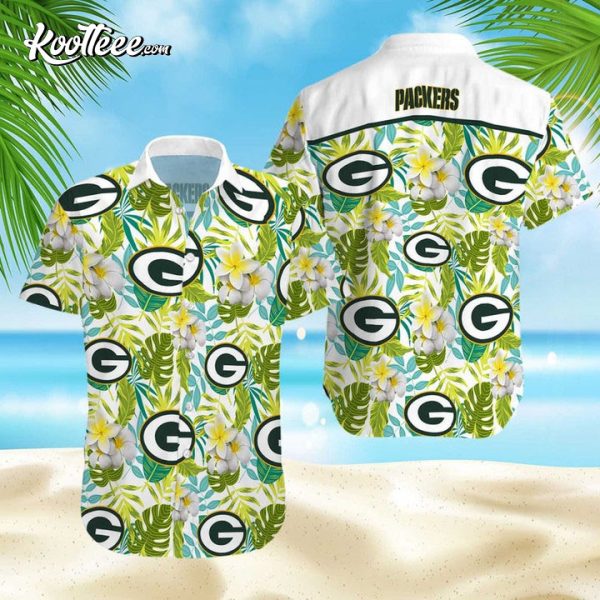 Green Bay Packers Flower Hawaiian Shirt