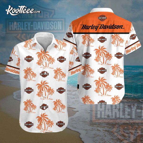Harley Davidson Curved Summer Hawaiian Shirt