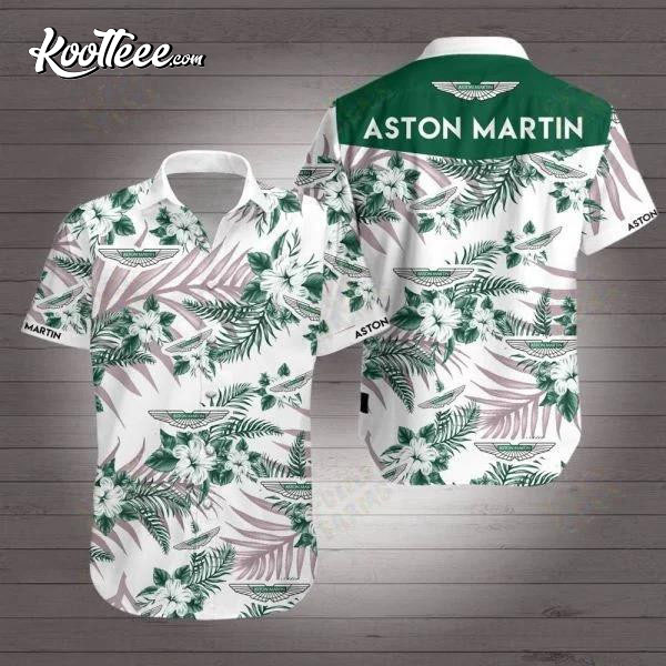 Aston Martin Short Sleeve Curved Hawaiian Shirt