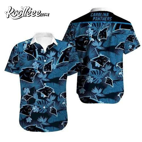 Carolina Panthers Curved Hawaiian Shirt