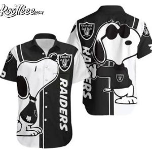 Oakland Raiders Snoopy Art Pattern Hawaiian Shirt