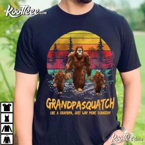 Grandpa Squatch Like A Grandpa Just Way More Squatchy Retro T Shirt 2