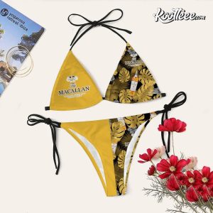 Yellow The Macallan Swimsuit Beach Bikini Set