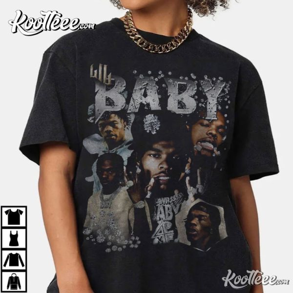 Lil Baby Vintage 90s Hip hop RnB Graphic Summer Outfit T-shirt
