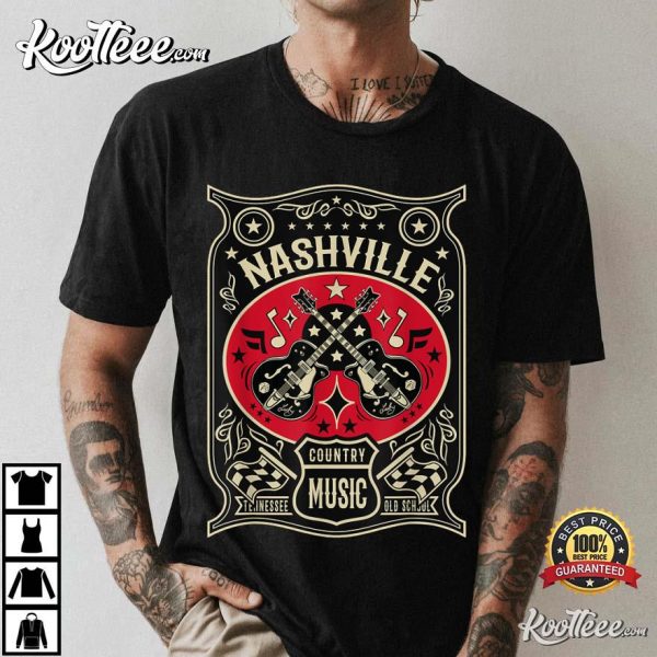 Nashville Tennessee Retro Country Music Vintage T-Shirt