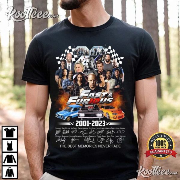 Fast And Furious 22 Years Anniversary 2023 T-Shirt
