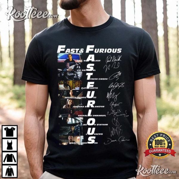 Fast And Furious Actors Signature T-Shirt