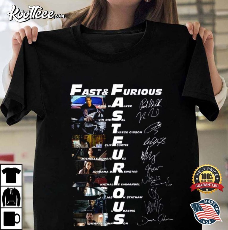 Fast And Furious Actors Signature TShirt — free download