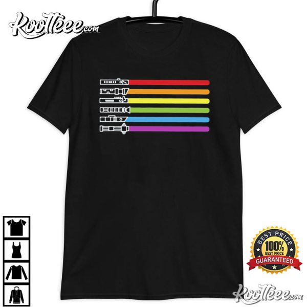 Lightsaber Swords Star Wars LGBTQ Pride T-Shirt