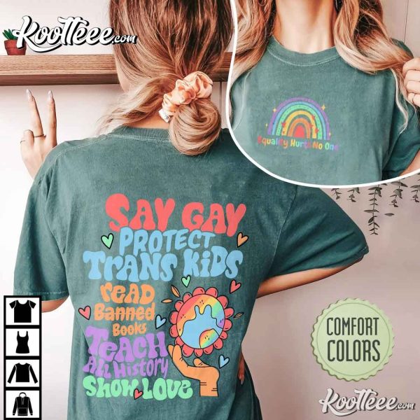 Say Gay Pride Rainbow Comfort Colors Shirt
