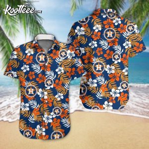 Houston Astros Baseball Floral Aloha Hawaiian Shirt