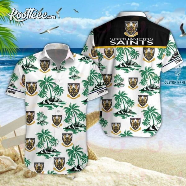 Northampton Saints Premiership Rugby Hawaiian Shirt