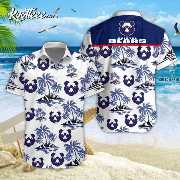 Bristol Bears Custom Name Hawaiian Shirt And Shorts