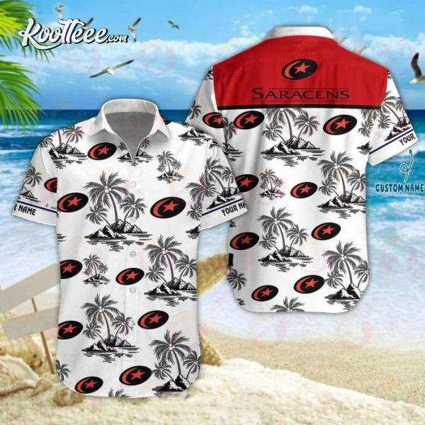 Saracens Custom Name Hawaiian Shirt
