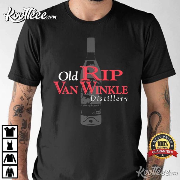 Mens Old Rip Van Winkle Distillery Pappy Bourbon T-Shirt