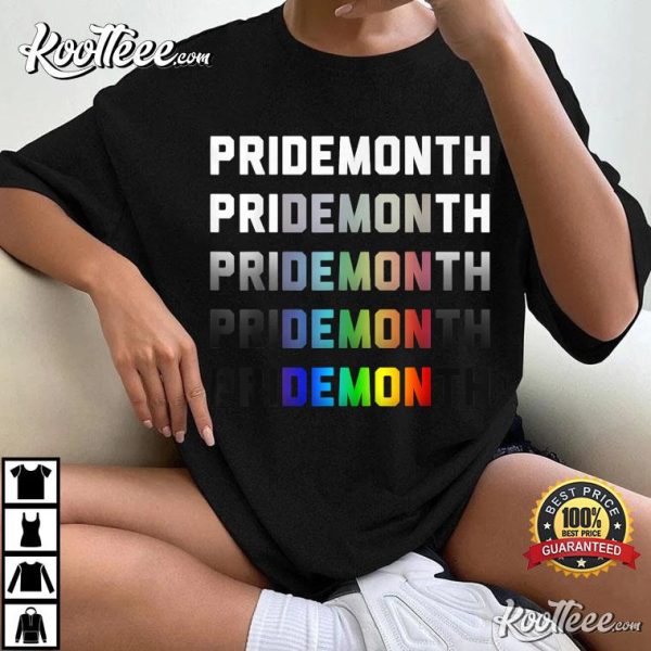 Pride Month Demon Cool Pride Month Demon Premium T-Shirt