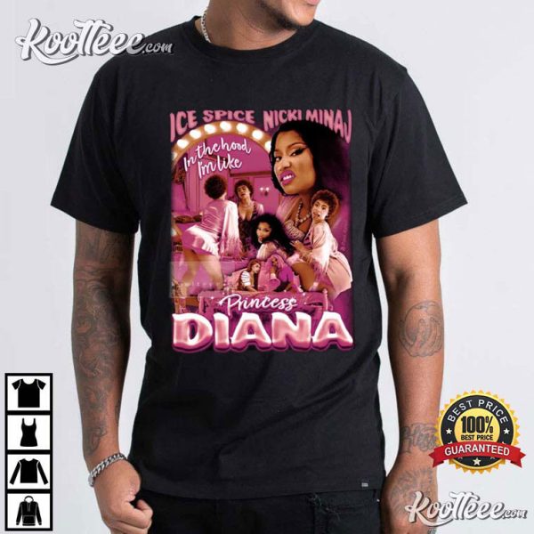 Ice Spice Nicki Minaj Princess Diana Retro Unisex T-Shirt