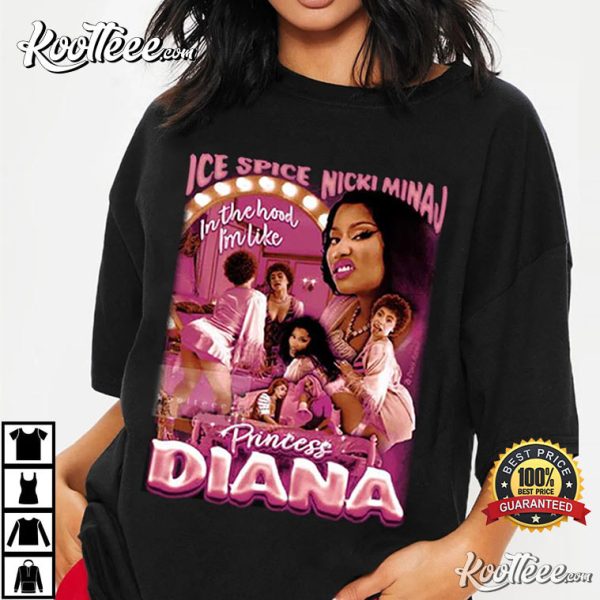 Ice Spice Nicki Minaj Princess Diana Retro Unisex T-Shirt