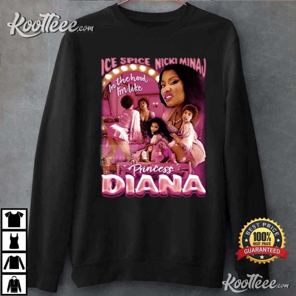 Ice Spice Nicki Minaj Princess Diana Retro Unisex T-Shirt